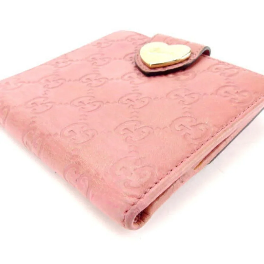 Gucci Wallet Purse Guccissima Pink Gold Woman Authentic Used - Picture 4 of 6